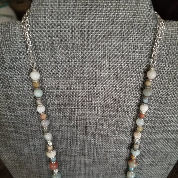 Amazonite & Jade 20" Necklace - Picture 4 of 4